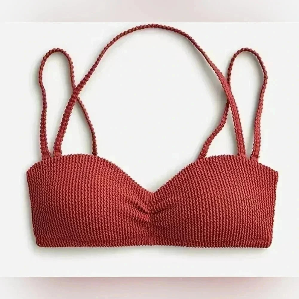 J.CREW Re-Imagined - Scrunchie Sweetheart Bikini Top size- 2XL(16/18)- NWT